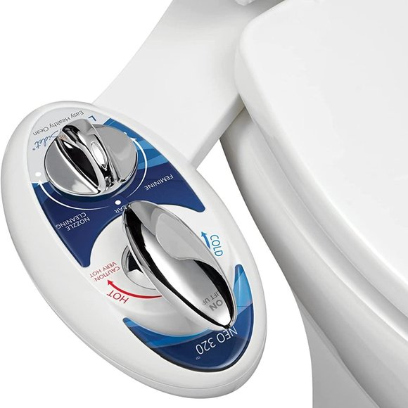 Luxe Bidet Neo 320 - Self Cleaning Dual Nozzle - Hot and Cold Water Non-Electric